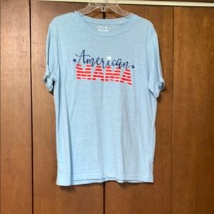 Blue 'American Mama' T-Shirt